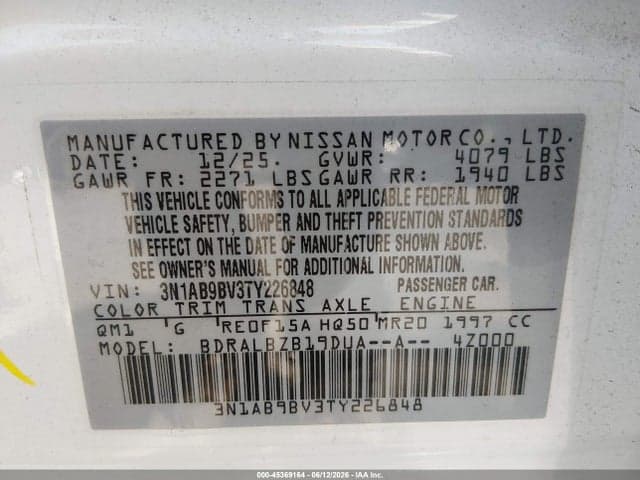 2026 NISSAN SENTRA S 9