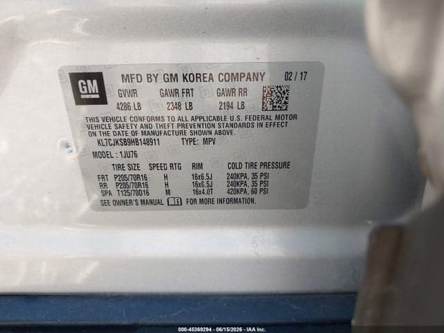 2017 CHEVROLET TRAX LS 9