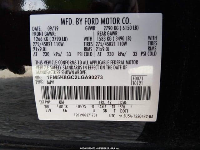 2020 FORD EXPLORER ST 9