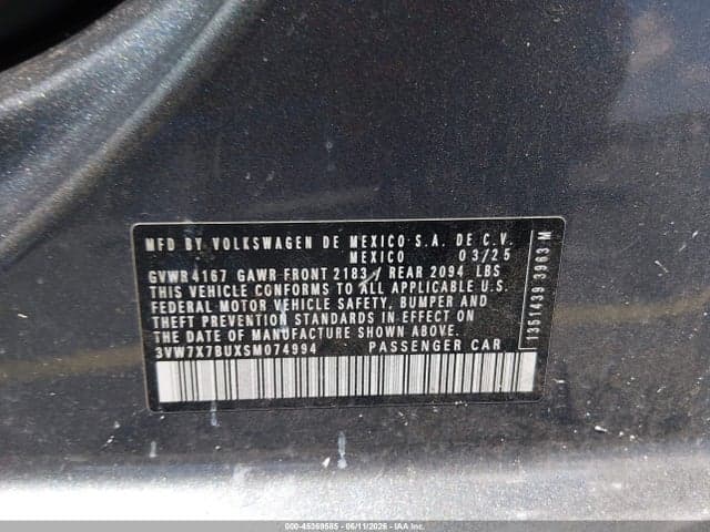 2025 VOLKSWAGEN JETTA 1.5T SE 9