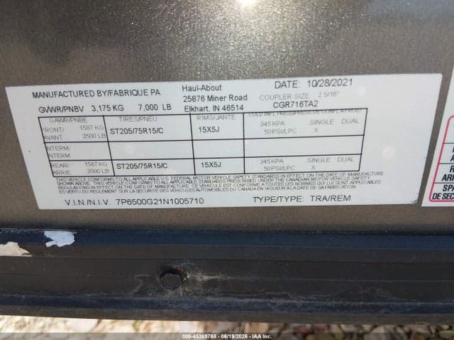 2022 TRAILER HAUL-ABOUT 18' CARGO 9