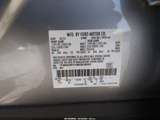 2021 FORD EXPLORER LIMITED 9