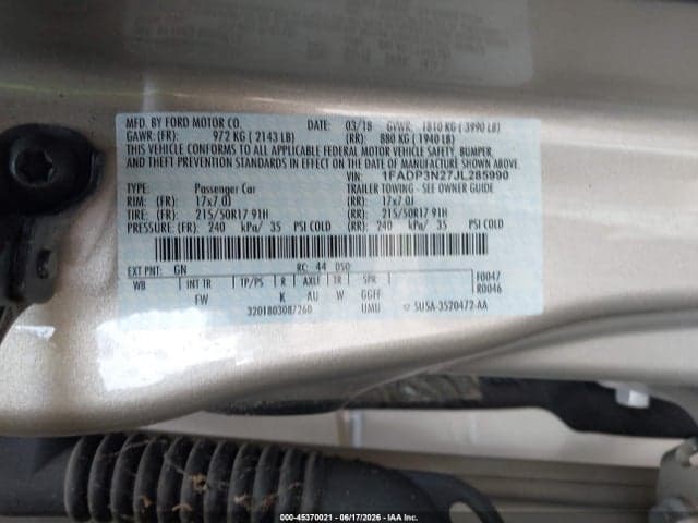 2018 FORD FOCUS TITANIUM 9