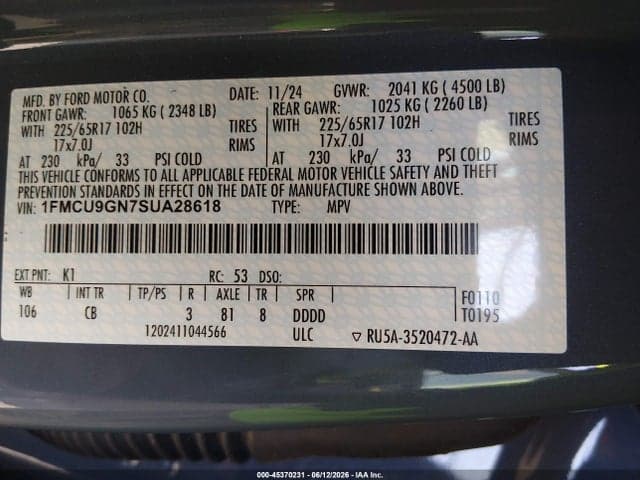 2025 FORD ESCAPE ACTIVE 9