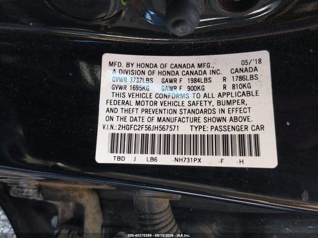 2018 HONDA CIVIC LX 9