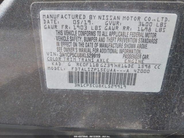 2019 NISSAN KICKS SV 9