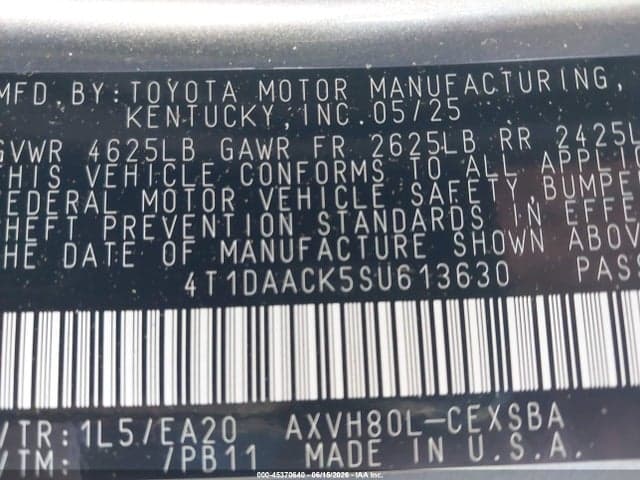2025 TOYOTA CAMRY SE 9