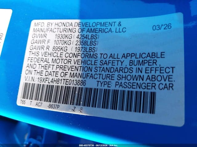 2026 HONDA CIVIC HYBRID SPORT 9