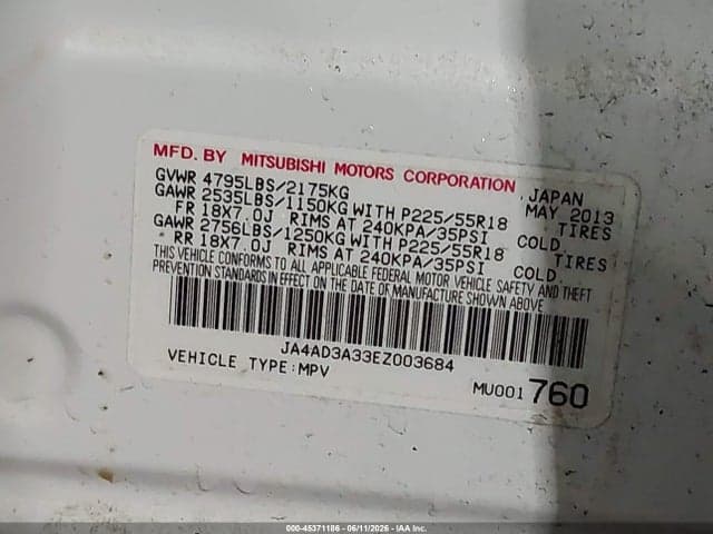 2014 MITSUBISHI OUTLANDER SE 9