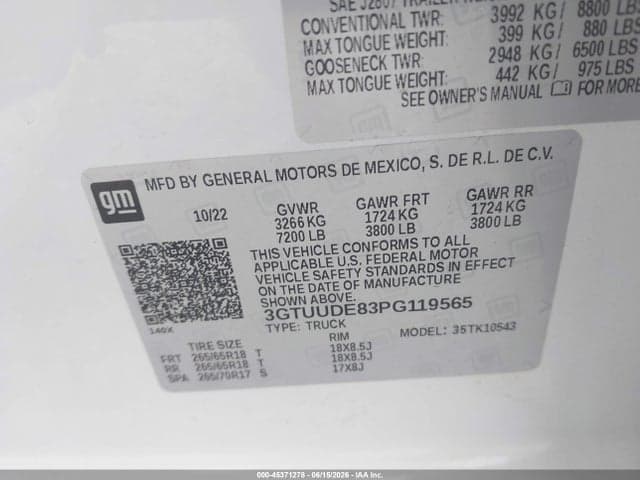 2023 GMC SIERRA 1500 4WD SHORT BOX SLT 9