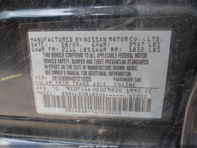 2025 NISSAN SENTRA S 9