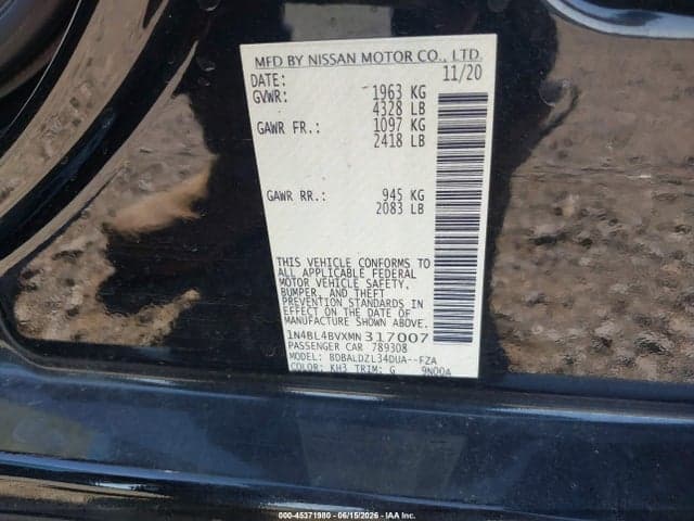 2021 NISSAN ALTIMA S FWD 9