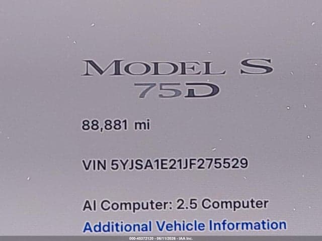 2018 TESLA MODEL S 100D/75D/P100D 16