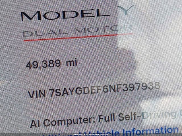 2022 TESLA MODEL Y PERFORMANCE DUAL MOTOR ALL-WHEEL DRIVE 10