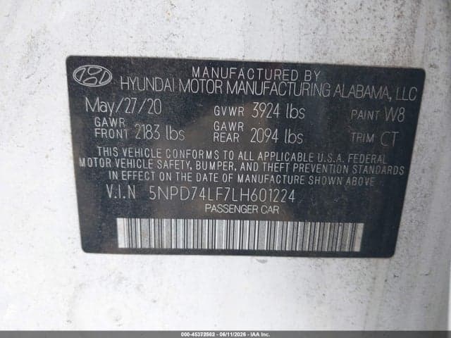2020 HYUNDAI ELANTRA SE 9
