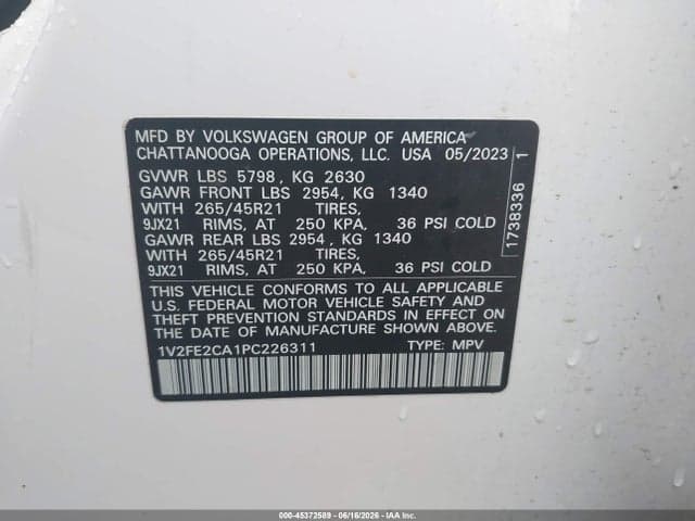2023 VOLKSWAGEN ATLAS CROSS SPORT 3.6L V6 SEL PREMIUM R-LINE 9
