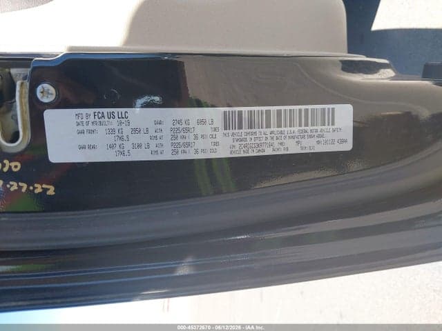 2019 DODGE GRAND CARAVAN SXT 9