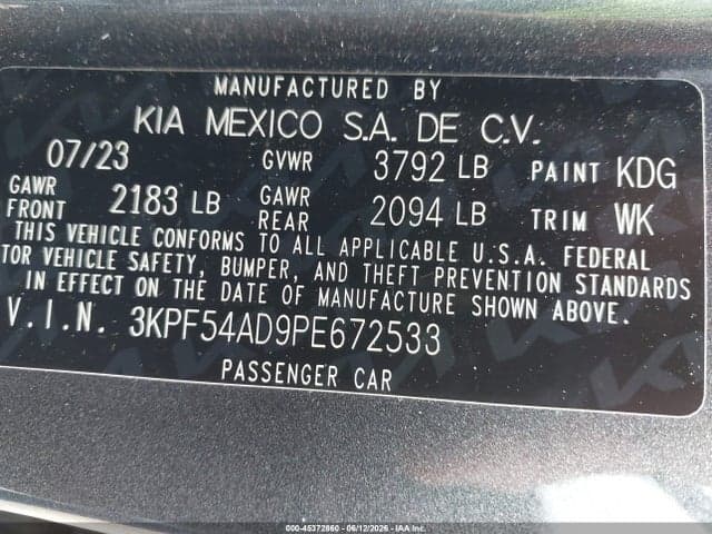 2023 KIA FORTE GT-LINE 9