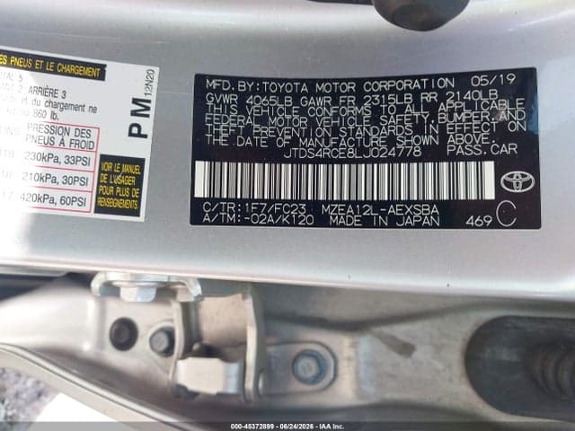 2020 TOYOTA COROLLA SE 9