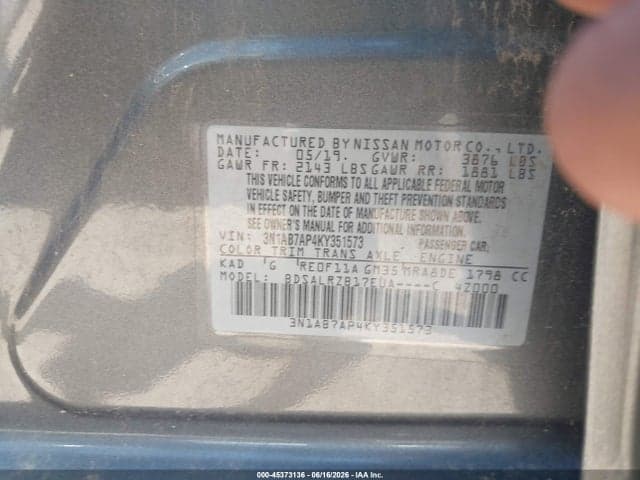 2019 NISSAN SENTRA SR 9