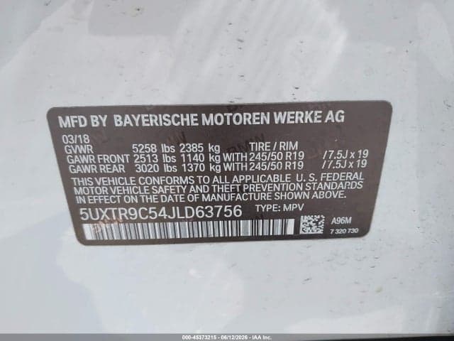 2018 BMW X3 XDRIVE30I 9