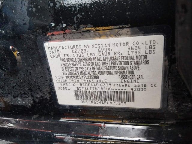 2023 NISSAN VERSA 1.6 S XTRONIC CVT 9