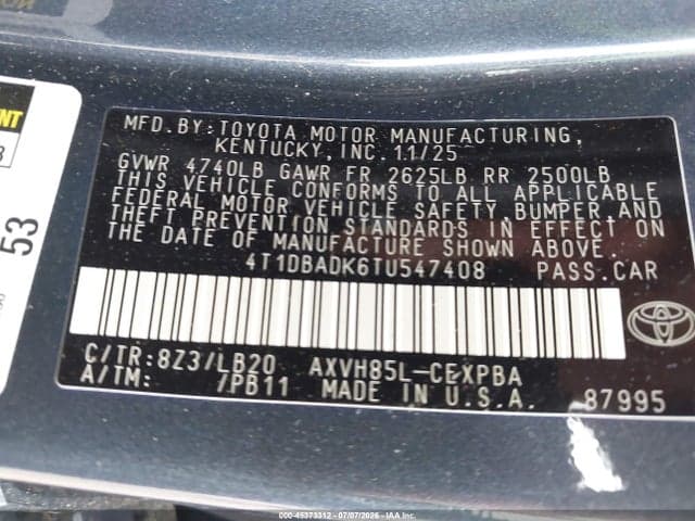 2026 TOYOTA CAMRY XSE 9
