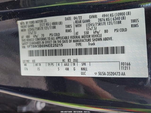 2022 FORD F-350 XL 9