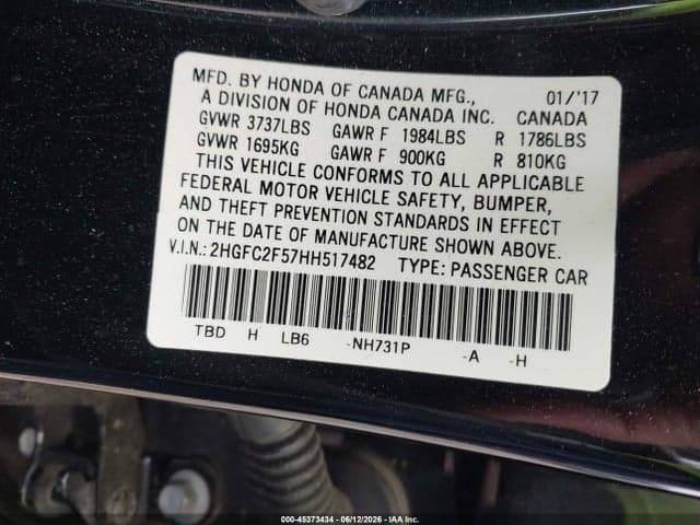 2017 HONDA CIVIC LX 9