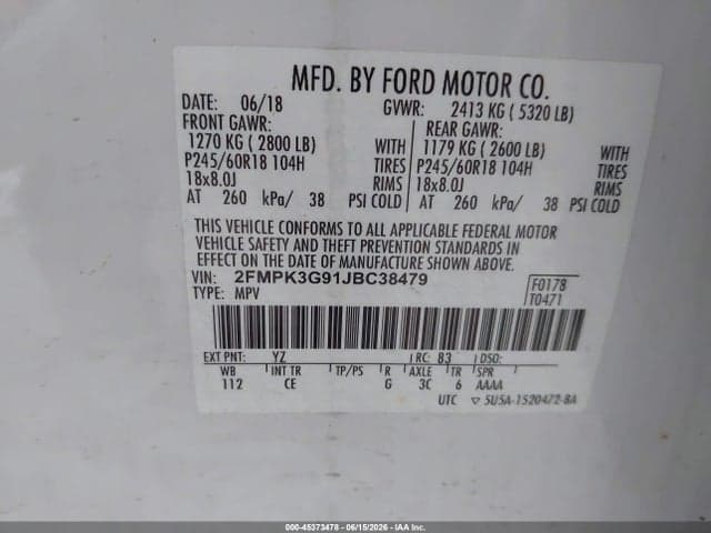 2018 FORD EDGE SE 9