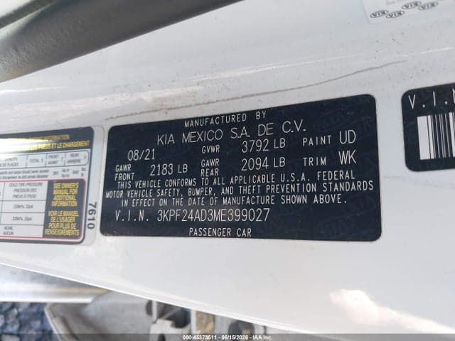 2021 KIA FORTE LXS 9