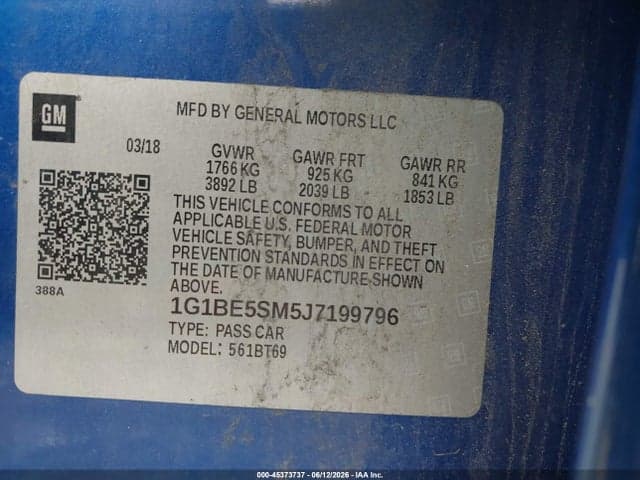2018 CHEVROLET CRUZE LT AUTO 9