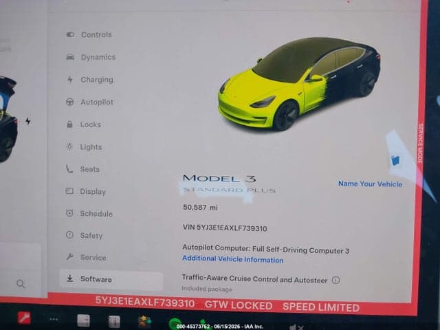 2020 TESLA MODEL 3 STANDARD RANGE PLUS REAR-WHEEL DRIVE/STANDARD RANGE REAR-WHEEL DRIVE 7