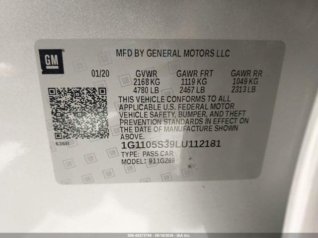 2020 CHEVROLET IMPALA FWD PREMIER 9