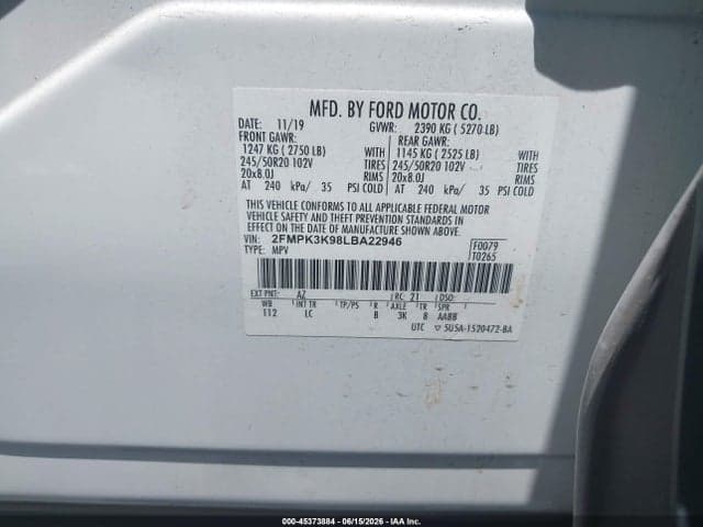 2020 FORD EDGE TITANIUM 9