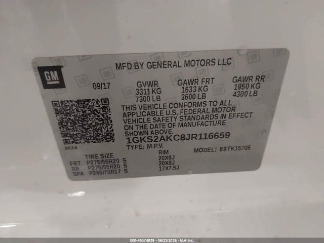 2018 GMC YUKON SLE 9