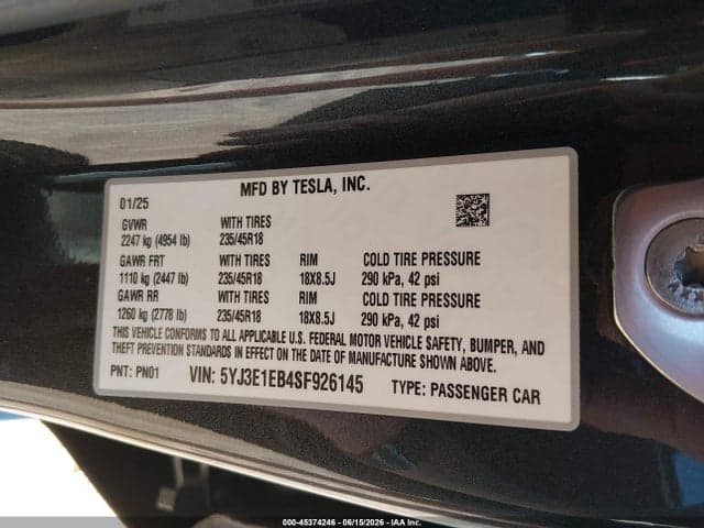 2025 TESLA MODEL 3 LONG RANGE ALL-WHEEL DRIVE 9