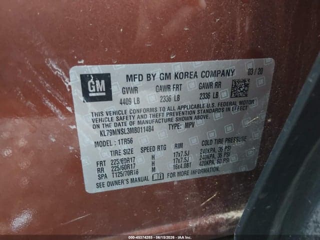 2021 CHEVROLET TRAILBLAZER AWD LS 9