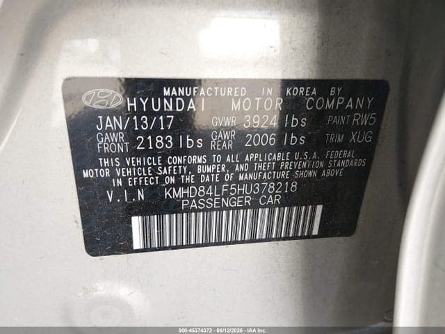 2017 HYUNDAI ELANTRA SE 9