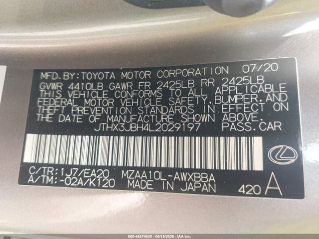 2020 LEXUS UX 200 9