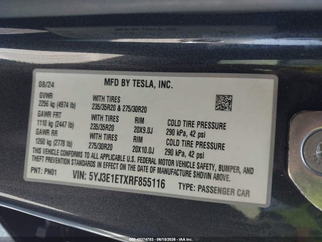 2024 TESLA MODEL 3 PERFORMANCE ALL-WHEEL DRIVE 9