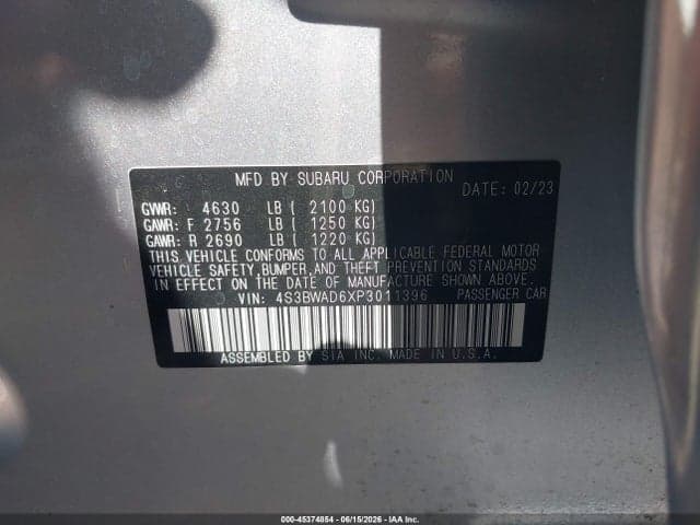 2023 SUBARU LEGACY PREMIUM 9
