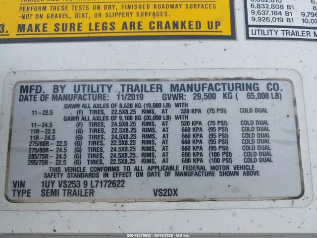 2020 UTILITY TRAILER MFG UNKNOWN 9