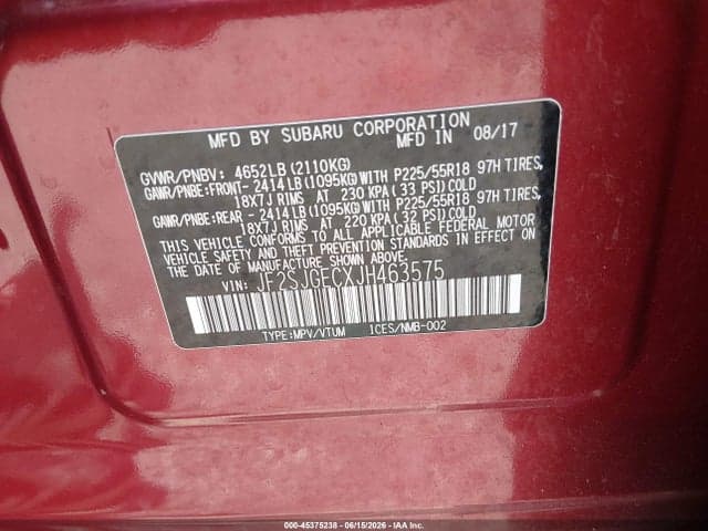 2018 SUBARU FORESTER 2.0XT PREMIUM 9
