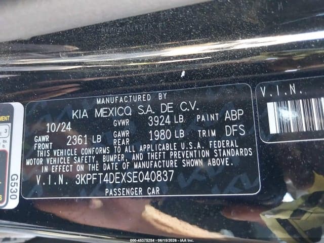 2025 KIA K4 LX 9