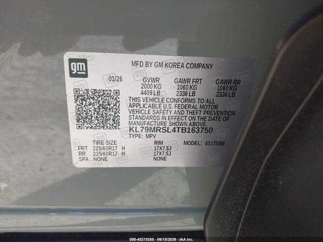 2026 CHEVROLET TRAILBLAZER AWD LT 9