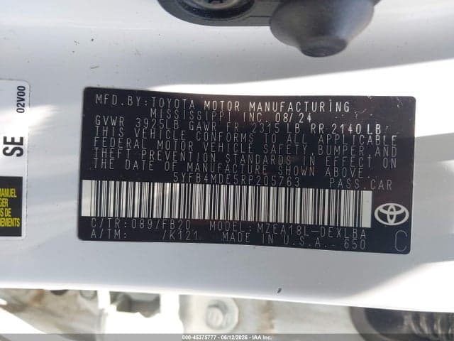 2024 TOYOTA COROLLA LE 9