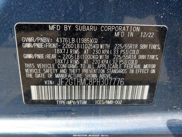 2023 SUBARU CROSSTREK LIMITED 9