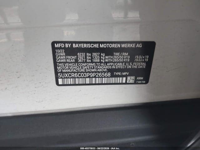2023 BMW X5 XDRIVE40I 9