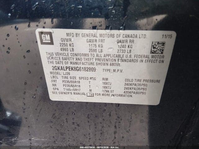 2016 GMC TERRAIN SLT 9